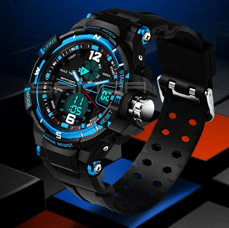 Prix pour SANDA Mode Montre Hommes Étanche LED Sport Militaire Montre Résistant Aux Chocs Hommes de Quartz Analogique Numérique Montre relogio masculino Prix pour SANDA Mode Montre Hommes Étanche LED Sport Militaire Montre Résistant Aux Chocs Hommes de Quartz Analogique Numérique Montre relogio masculino