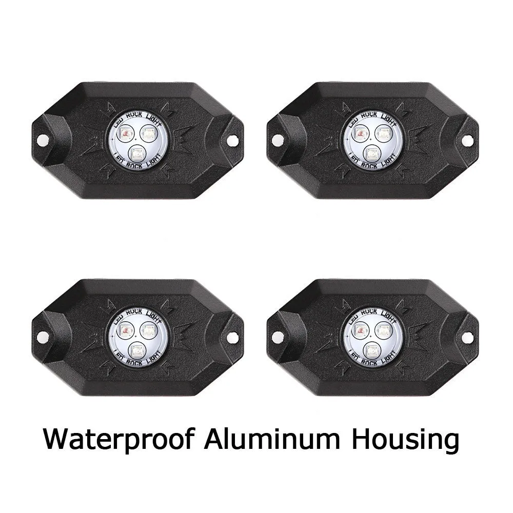 RGB LED Rock Light Kits with Bluetooth & Cell Phone Wireless Remote Control for Cars Truck Jeep Mine (5)