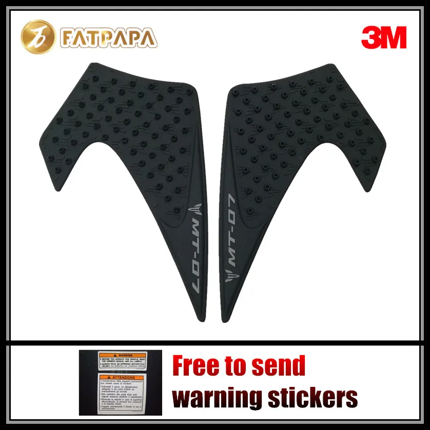 

Motorcycle MT07 Tank Pad Protector Sticker Decal Gas Knee Grip Tank Traction Pad Side 3M Fit For Yamaha MT-07 2013-2016 14 15