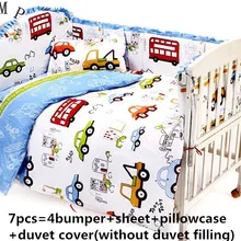 Скидка! 6/7 шт набор постельного белья для детей, для девочек детские постельные принадлежности для кроватки set.100% хлопок, 120*60/120*70 см