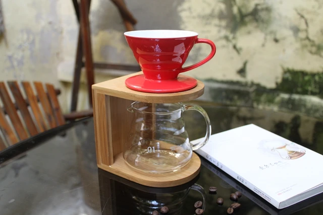 Slow Drip Coffee Maker Sets V 60 Dripper Gl Server Slow Drip Coffee Maker Sets V 60 Dripper Gl Server Bamboo Stand