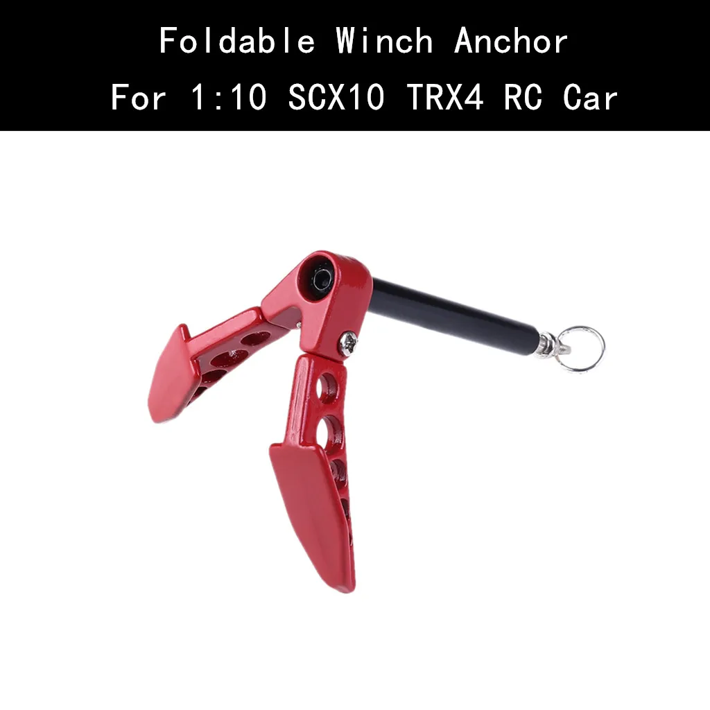

Aluminum Alloy Foldable Winch Anchor Tool for RC For 1:10 SCX10 TRX4 RC Car #%