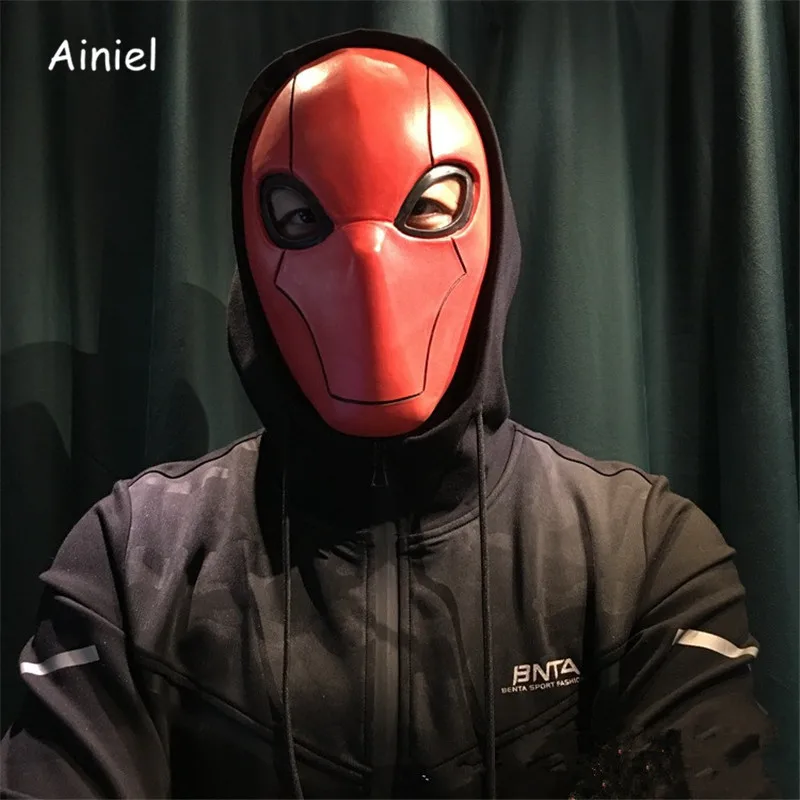

Batman Injustice 2 Red Hood Mask Cosplay Costume Halloween Party Latex Full Face Masks Adult Fancy Ball Helmet Props Mask Men