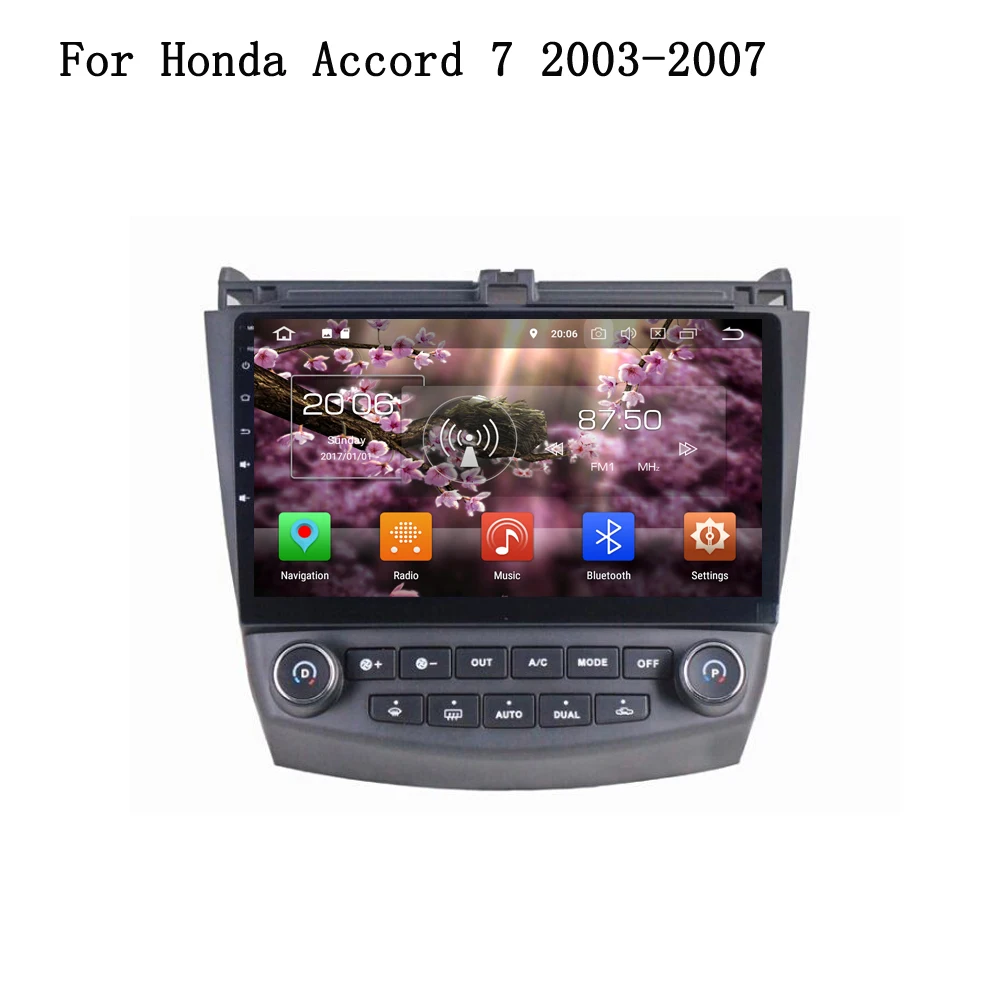 

10.1 Inch Android 8.0 RAM 4G ROM 32G 8-Core Car Multimedia Player Radio Wifi BT GPS Navi Head Unit For Honda ACCORD 7 2003-2007