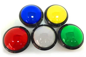 

Convex 100mm Buttons Large illuminated Keys Amusement parts video game accessories Button Switches With Microswitch LED Lights