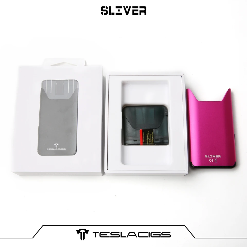 Оригинальная система pod испаритель Teslacigs Tesla серебристый электронная сигарета