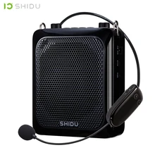 SHIDU 25W Ultra Portable Mini Audio Bluetooth Speaker USB Voice Amplifier With UHF Wireless Microphone For Teachers Tourist S28 shidu ultra wireless portable uhf mini audio speaker usb lautsprecher voice amplifier for teachers tourrist yoga instructor s615