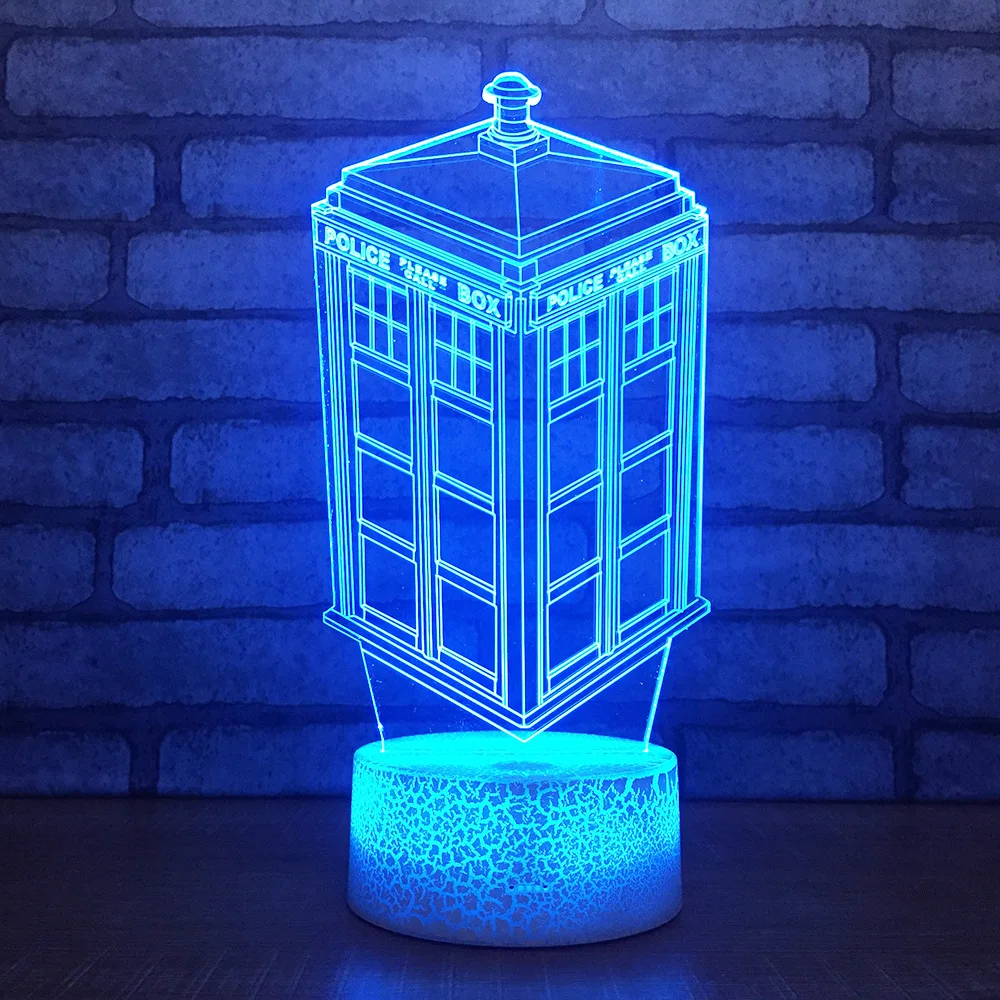 

Telephone Booth Acrylic Bed Headlamp 3d Night Lamp Kids Room Led Kids Lights Lamps Decorative Lamp For Children's Bedroom