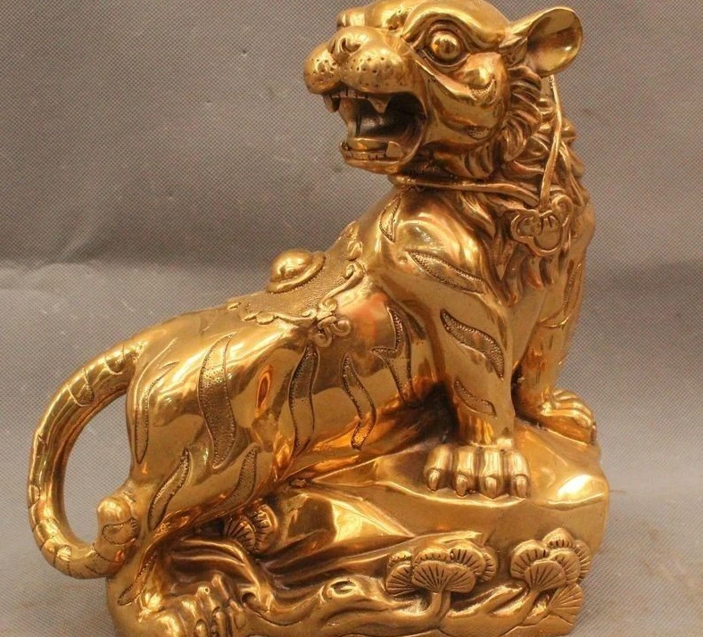 

9"Chinese China Fengshui Brass Money Cabbage Peanut make a fortune Sculpture