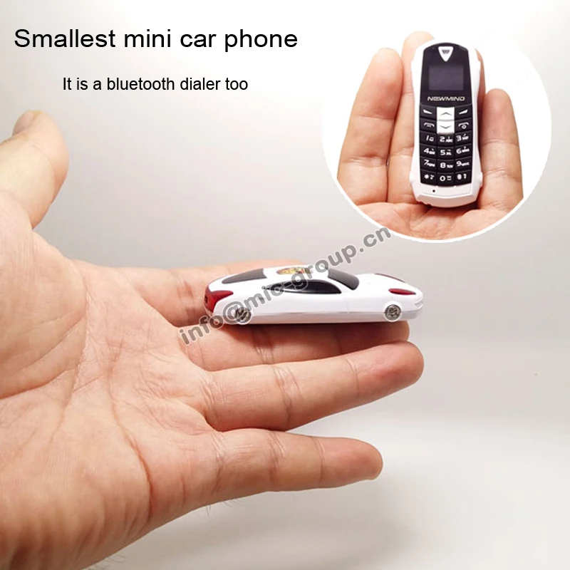 newmind F1 Russian French Spanish menu Qual band Smallest mini Car model earphone phone handset bluetooth