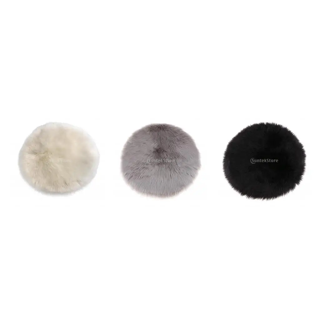 3 Pieces Soft Sheepskin Fluffy Shaggy Fake Faux Fur Rug Small Mat Throw Washable