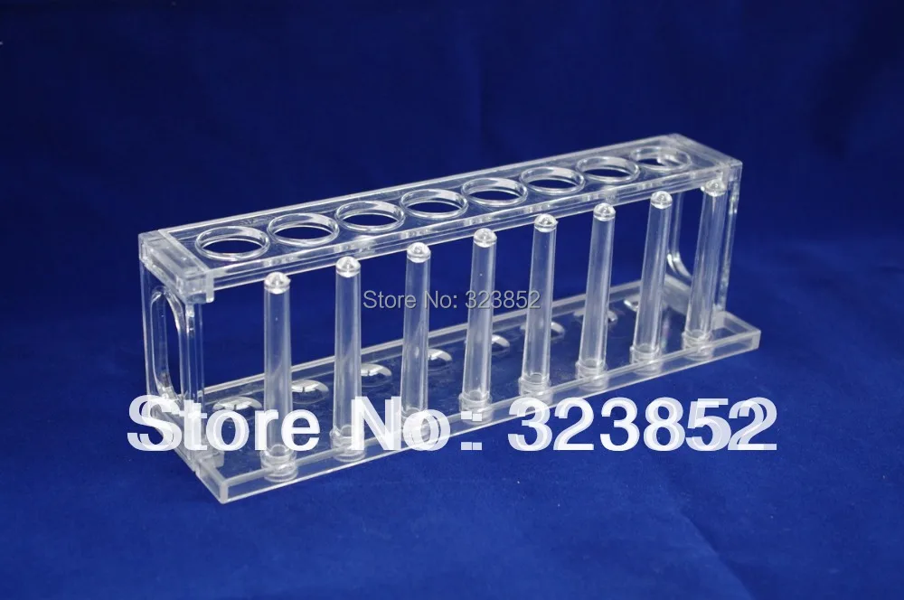 

Acrylic Test Tube Rack with Drying Pins 22mmx8--Single