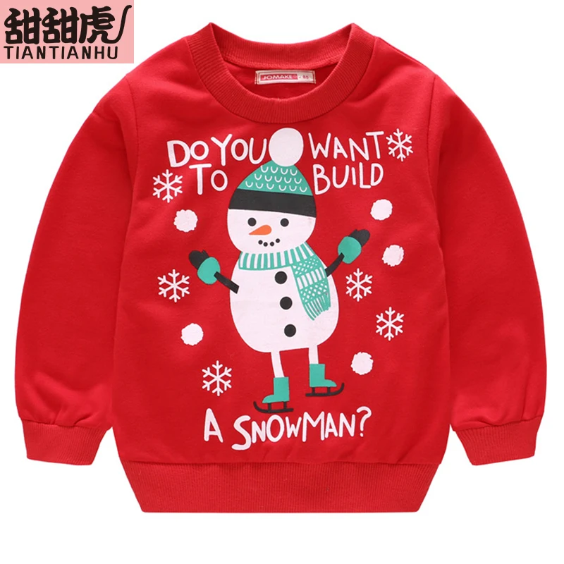 

Baby Boys Girls T-shirt Autumn Christmas Sweatshirts Long Sleeve Cute Pattern santa deerTshirts Kids Clothes new year Top Tees