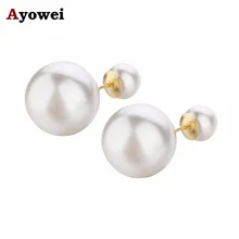 Ayowei Ретро 925 пробы серебристый белый жемчуг серьги с бриллиантами, подарок на День святого Валентина для любимого, опт, Для женщин SE34A