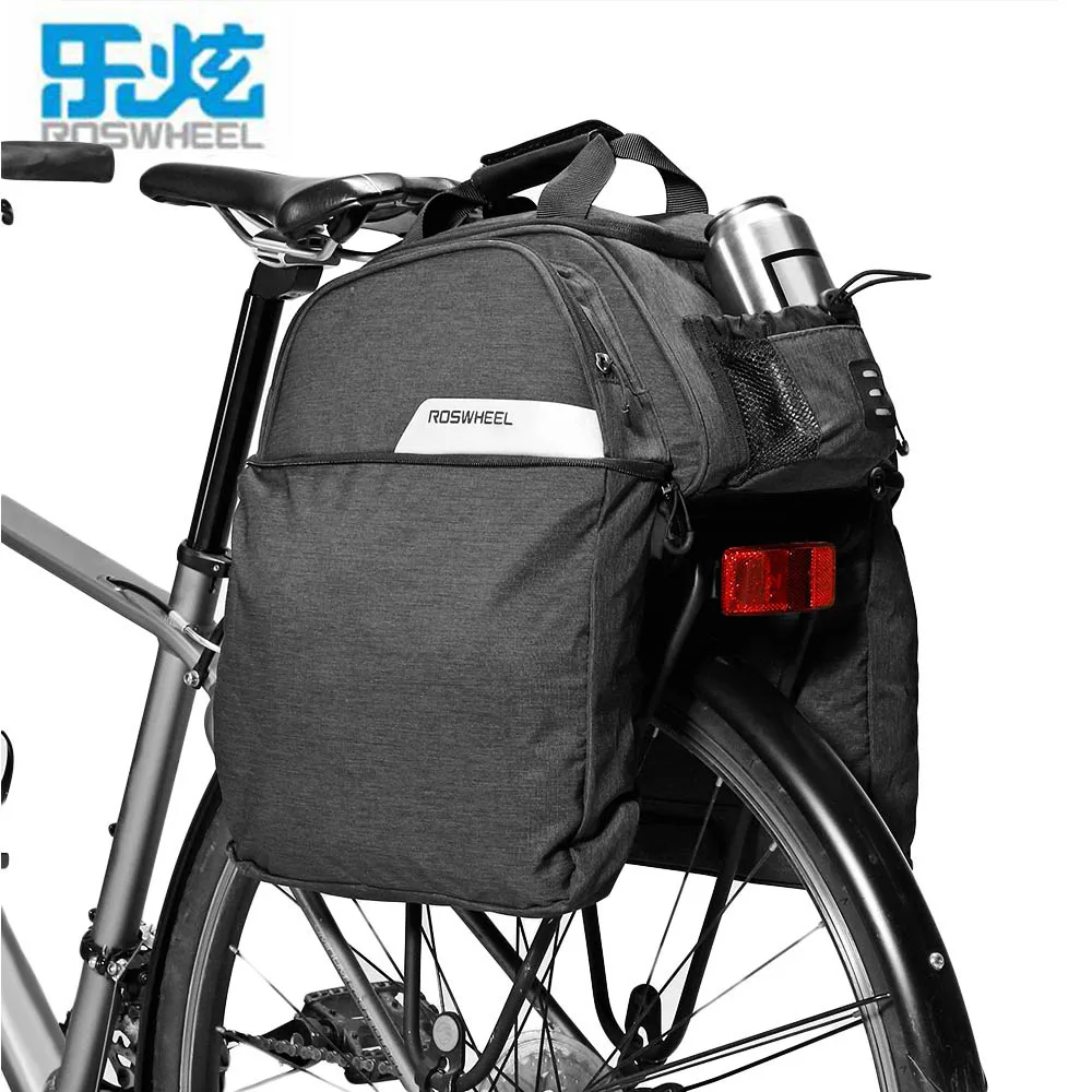 

ROSWHEEL 11L Bicycle Pannier Bag 300D Polyester Waterproof Bicycle Bags Lightweight Bike Trunk Bag Multifunctional Trunk Pack