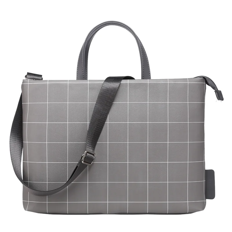 

Waterproof PU Leather Laptop Bag Women and Men Shoulder Bag Portable Notebook Bag 12 13.3 14 15 15.4 15.6 Inch