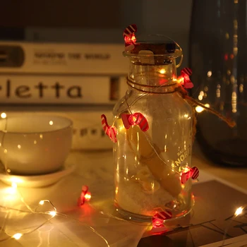 

1M 10leds Red Christmas shoes led string lights Waterproof Copper wire Christmas Garland Lights For New Year Wedding Decoration