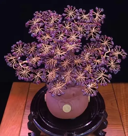 Фиолетовый граненый Турмалин Хрустальное дерево драгоценное дерево для декора рейки метафизический фэн-шуй и исцеления - Цвет: garnet