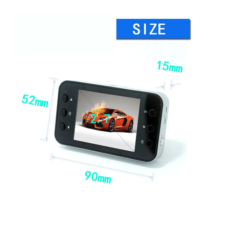 Refined 2.7 inches HD Car DVR Camera Video G-sensor Dash Mini Registrator Camcorder Driving recorder Car Wholesale gifts
