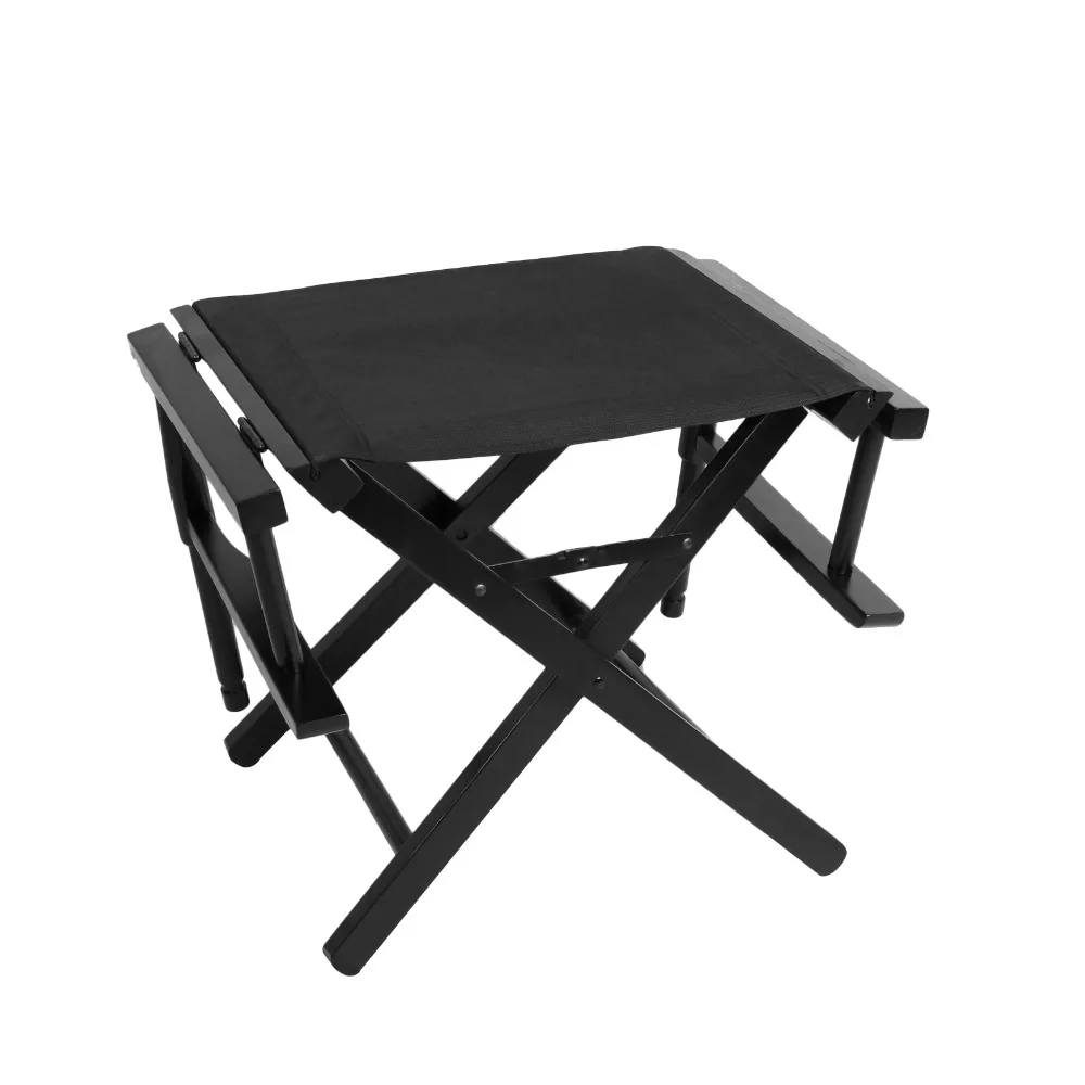 Folding Director Chair Portable Makeup Artist Director Chair Steel Outdoor Camping Fishing Black (6)