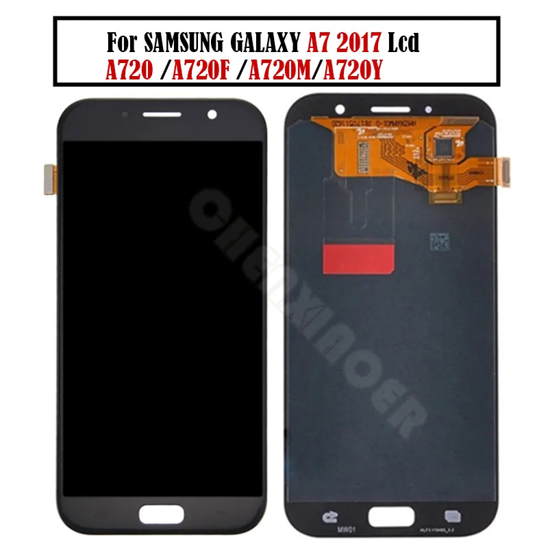 

For SAMSUNG GALAXY A7 2017 A720 A720F SM-A720F LCD Display Touch Screen Digitizer Assembly Replacement For 5.7" SAMSUNG A720 LCD
