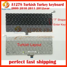 new original TR TY for macbook pro 13.3” Turkey Turkish keyboard without backlight A1278 clavier Turkey 2009 2010 2011 2012year