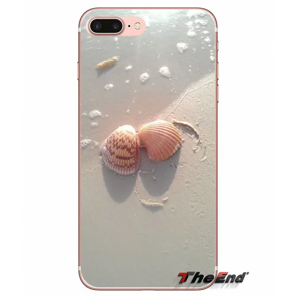 Мягкий чехол для Samsung Galaxy S3 S4 S5 MINI S6 S7 edge S8 Plus Note 2 3 4 5 Grand Core Prime pastel Beach sea Shell Морская