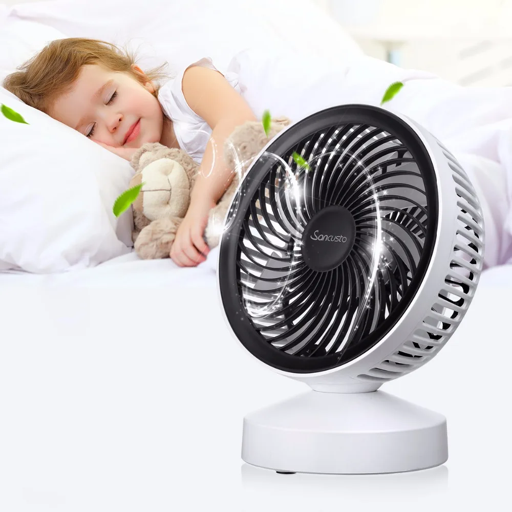 Mini Portable Usb Fan Strong Airflow Super Quiet Adjustable Angle