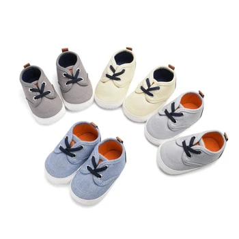 

Cute Baby Boys Girls Solid Color Cross Elastic Canvas Shoes Design Anti-Slip Shoes Sneakers Toddler Soft Soled First Walke