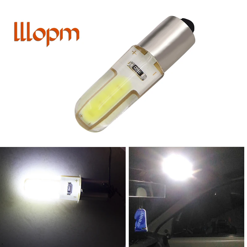 

1pc Car led T11 T4W 363 BA9S COB Led silicone auto Signal lamp Car License Plate Light Turn Signal Bulb Parking Lights Door Lamp