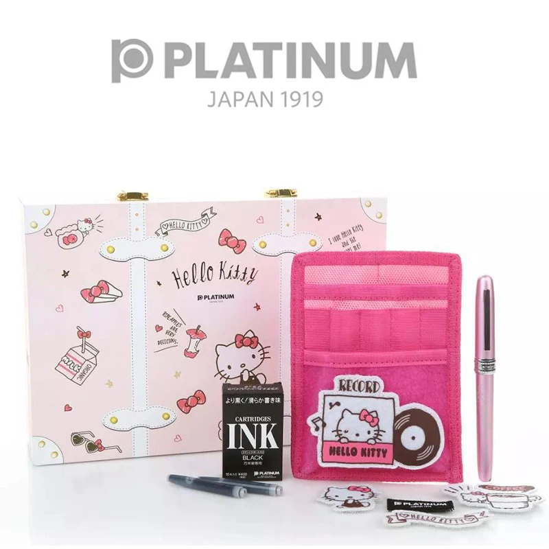 Платиновый hello kitty foutain набор ручек коробка kawaii розовый девчачий PGB-1000KT