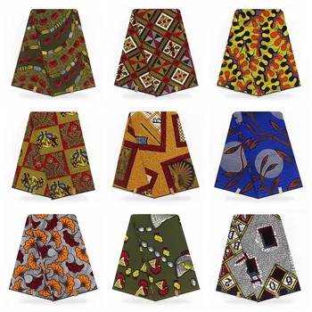 

High Quality African pagne Veritable Wax Veritable African Real Guaranteed pagne Wax Veritable Wax 6Yards/Lot For Women Dress