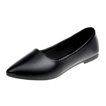 

Women's pointed shallow mouth flat shoes fashion wild black soft bottom professional women's shoes.