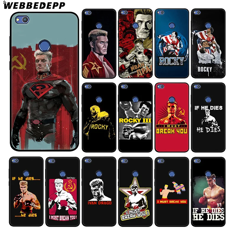WEBBEDEPP чехол Ivan Drago Rocky для Huawei P20 Pro P10 P9 P8 Lite 2015 2017 P Smart 2019 и Nova 3 3i Y7 Y9 2018 |
