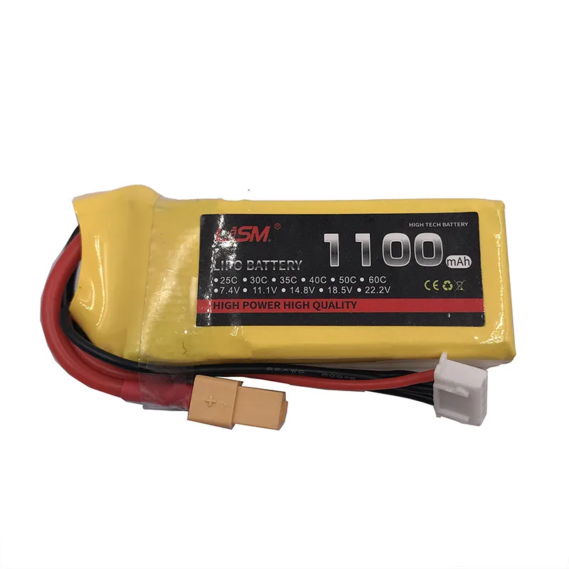 

RC lipo battery 3S 11.1v 1100mAh 25C For RC Airplane Quadrotor Helicopter Drone 7.4V Battery LiPo 25C 2S #40C02