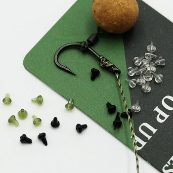 

50PCS Carp Fishing Hook Beads Sliding Ring Stops Rubber Shank Stops For Carp Rig Chod Ronnie Withy Pool Rig Pop UP Set Up Tackle
