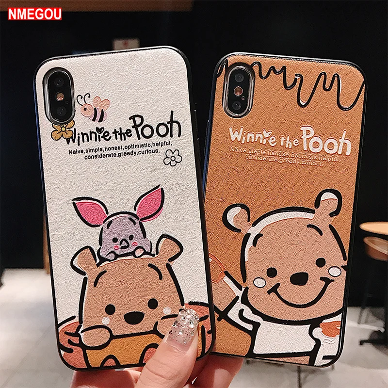 Cartoon Winnie The Pooh Phone Case for IPhone X XR XS Max 8 7 6 6S Plus Xsmax Cute Women Mouse Soft Silicone Back Cover |
