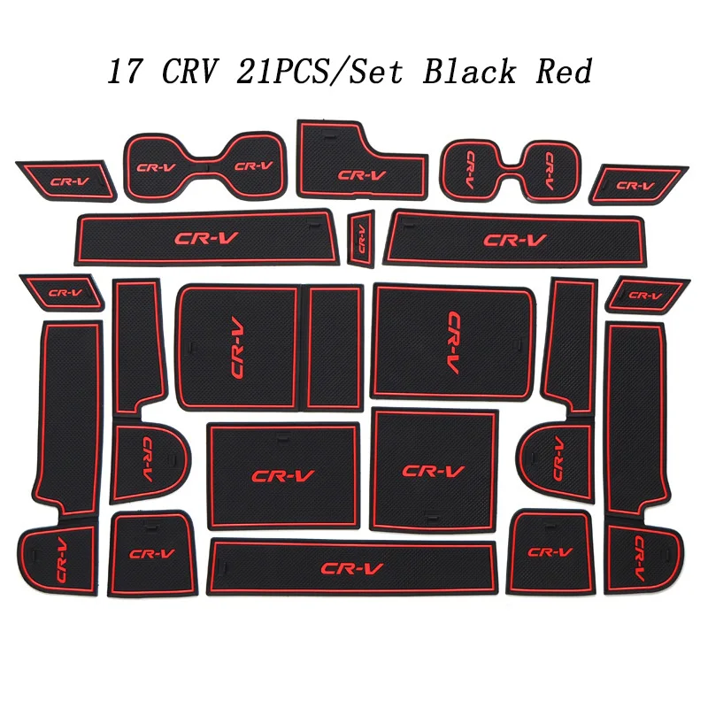 

Car Styling Accessories for Honda CRV 2017 Gate Slot Pad Cup Mat Dust Mat Door Groove Mat Automotive Interior Non-slip Mats