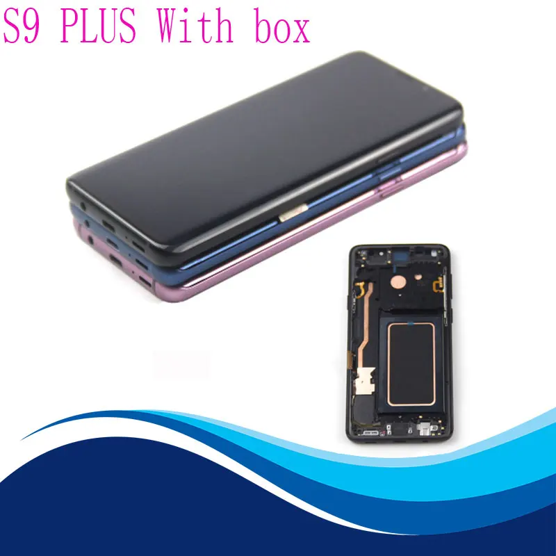 Для samsung Galaxy S9 lcd S9 Plus lcd сенсорный экран дигитайзер AMOLED компонент S9 G960 lcd S9 Plus G965 lcd монитор с рамкой