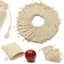 30Pcs Small Linen font b Bags b font Pouch Jute Sack Gift font b Bags b
