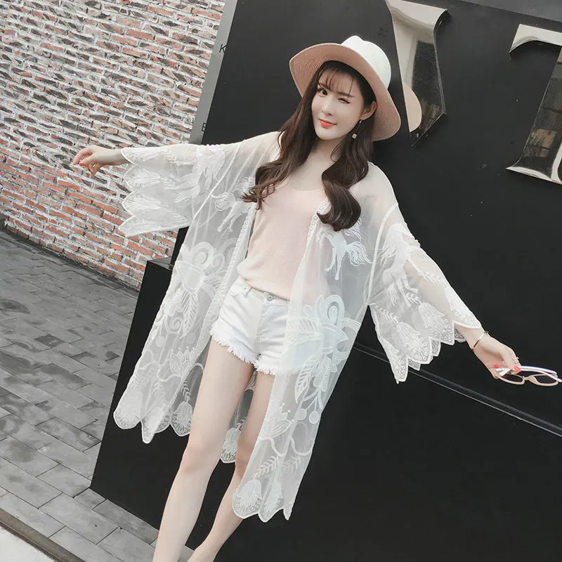 white lace cardigan outfit