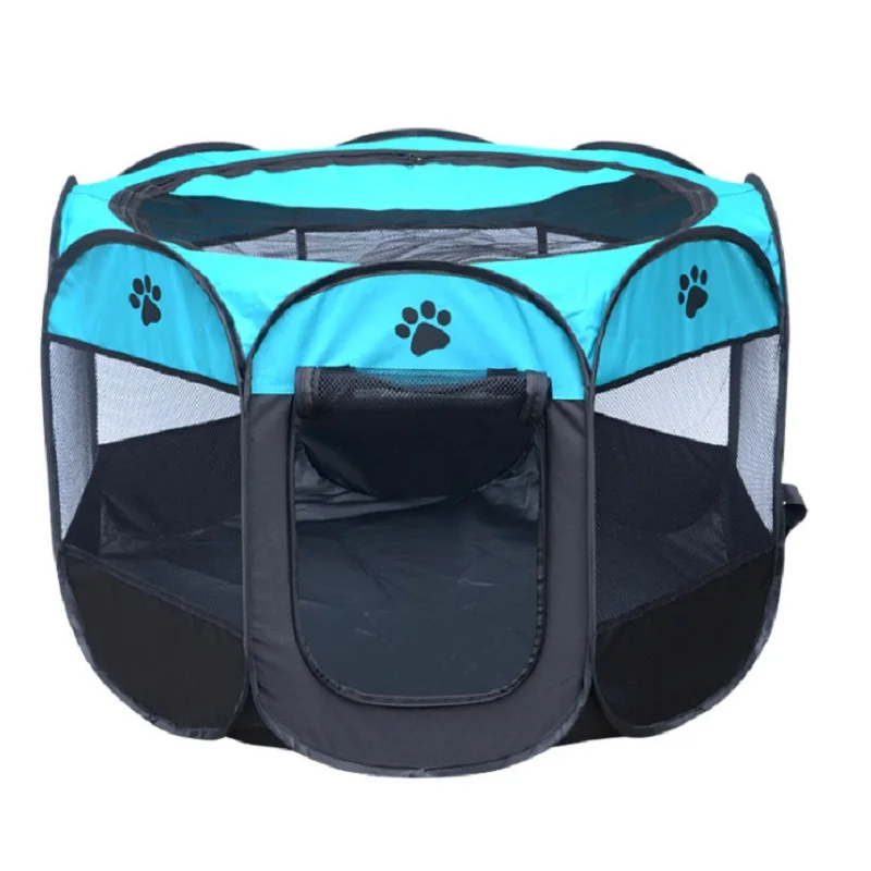 

Pet Cage Folding Fence Oxford Cloth Waterproof Production Room Resistant To Catch Kennel Tent Amazon Explosion