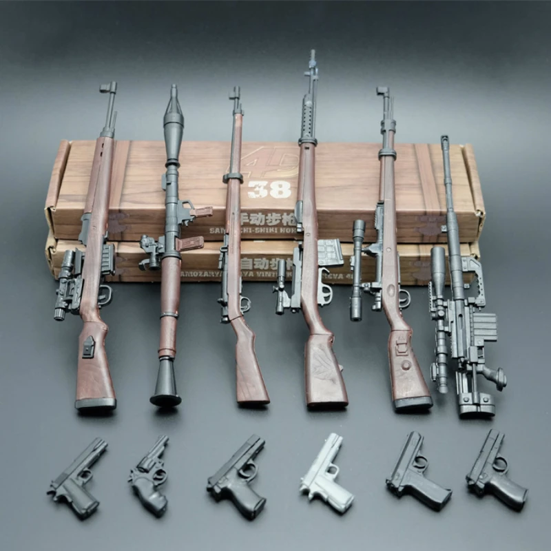 AK47 ружье 1/6 винтовка в сборе, модель ружья, комплекты солдатского оружия, винтовка 98 кирпичей для строительства, фигурка, модель пистолета, здание Ki