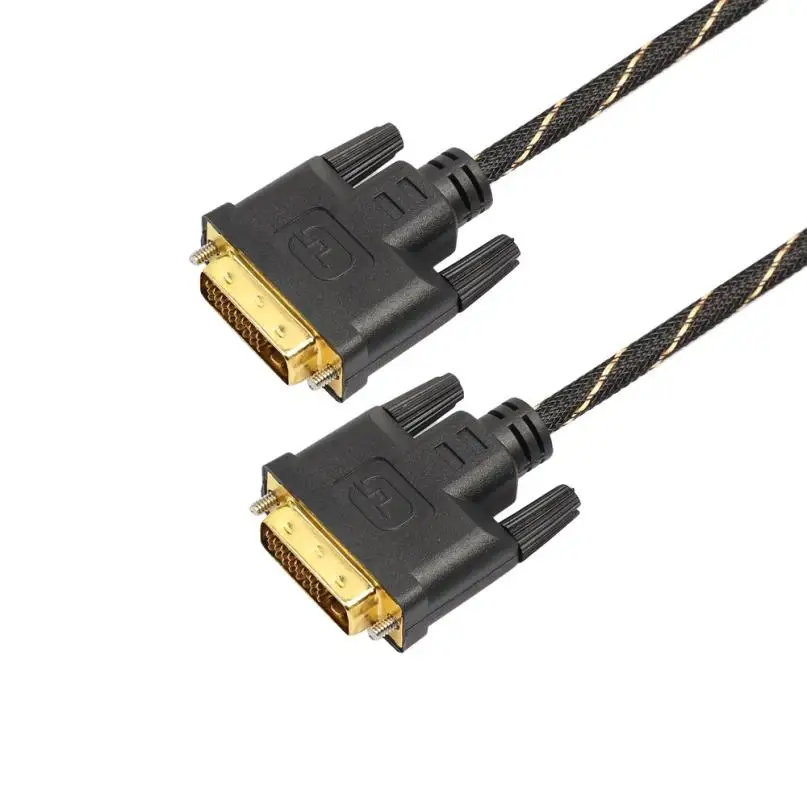 HL ЖК цифровой монитор DVI D к DVI-D Золото Мужской 24+ 1 Pin Dual Link ТВ кабель для TFT MAY15E22