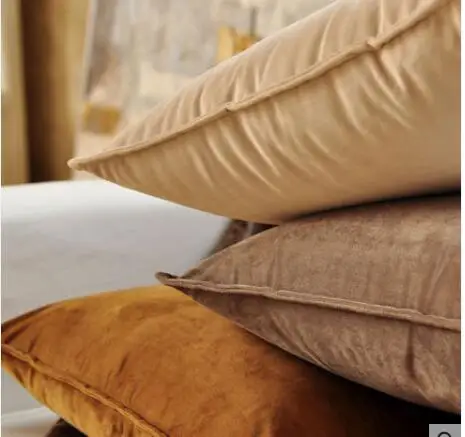 Нордический стиль однотонное бархатное наволочка декоративные большие поясничные Чехлы для диванных подушек украшение для дома