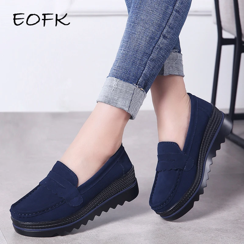Ladies Leather Moccasin Shoes