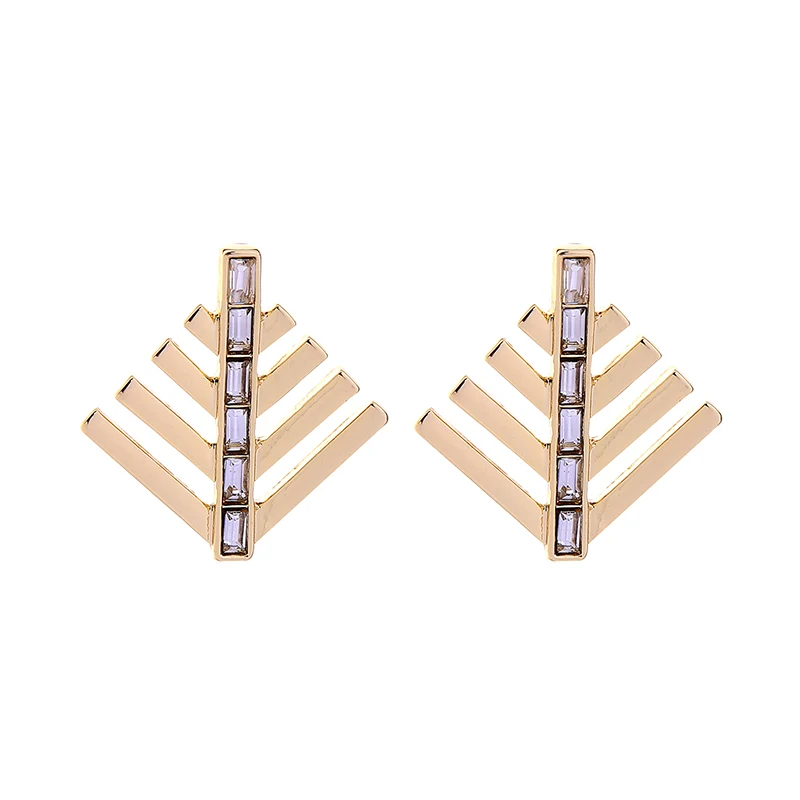 

Fashion Ethnic Stud Earring New Arrival Crystal Leaft Earring For Women Handmade Wholesale Date Gift Earring Jewelry Accessory