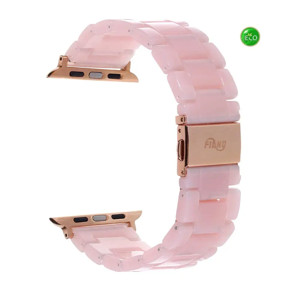 

Immitation Ceramic Watchband for iWatch Apple Watch 38mm 40mm 42mm 44mm Series 1 2 3 4 Resin Band Wrist Strap Bracelet