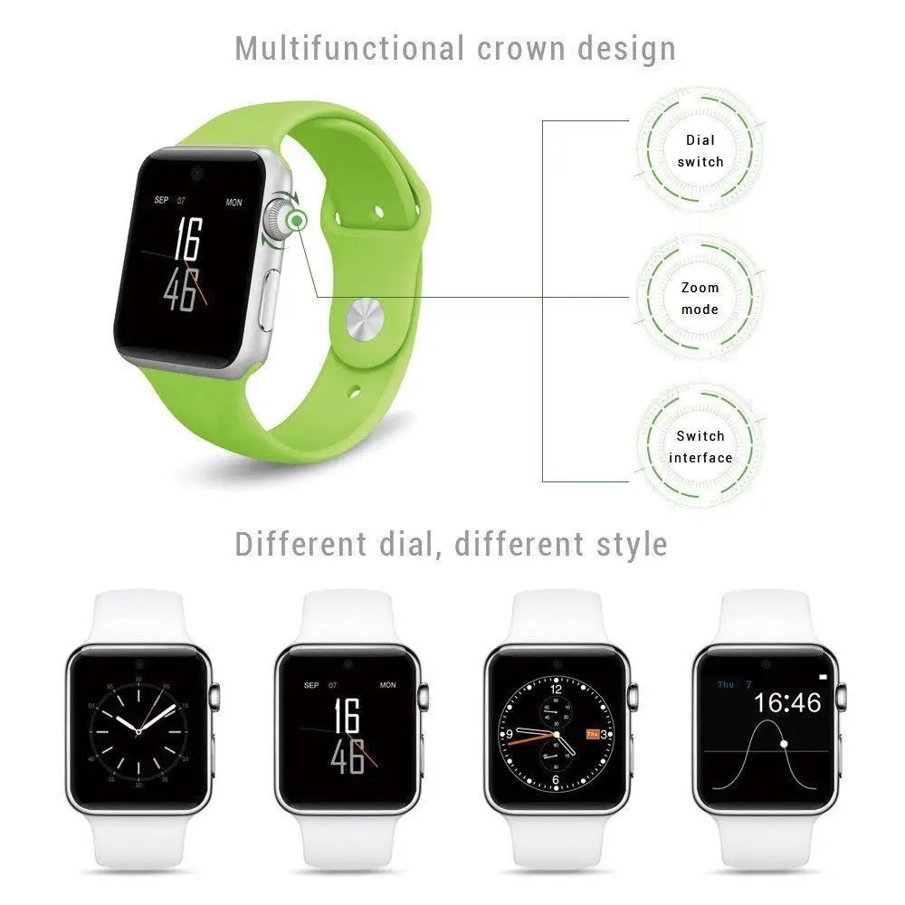 Timethinker DM09 Smart Watch Camera HD Sports Smartwatch Bluetooth Call SIM Card Relogios GSM Facebook WhatsApp Twitter Watches