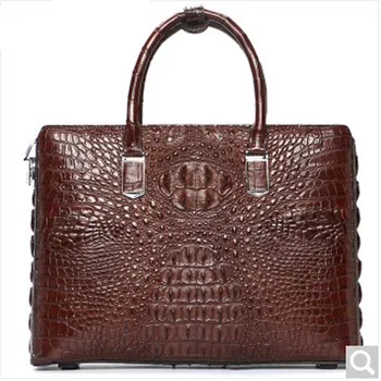 

luodungongniu Business Briefcase man crocodile skin business computer Briefcase New Password lock hand-held leisure bag leather